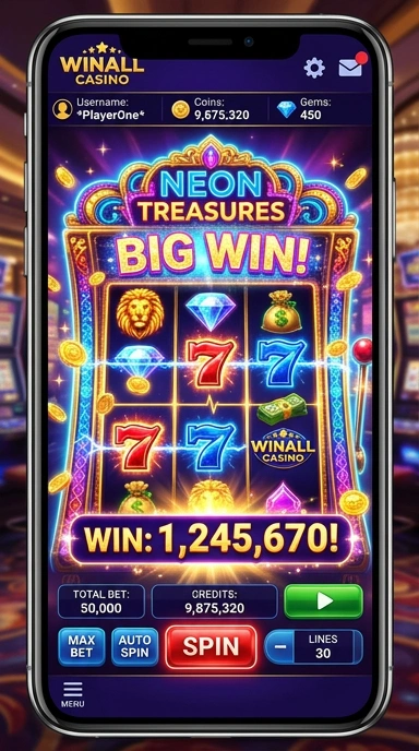 Galeri pratinjau visual winallcasino build APK resmi terbaru